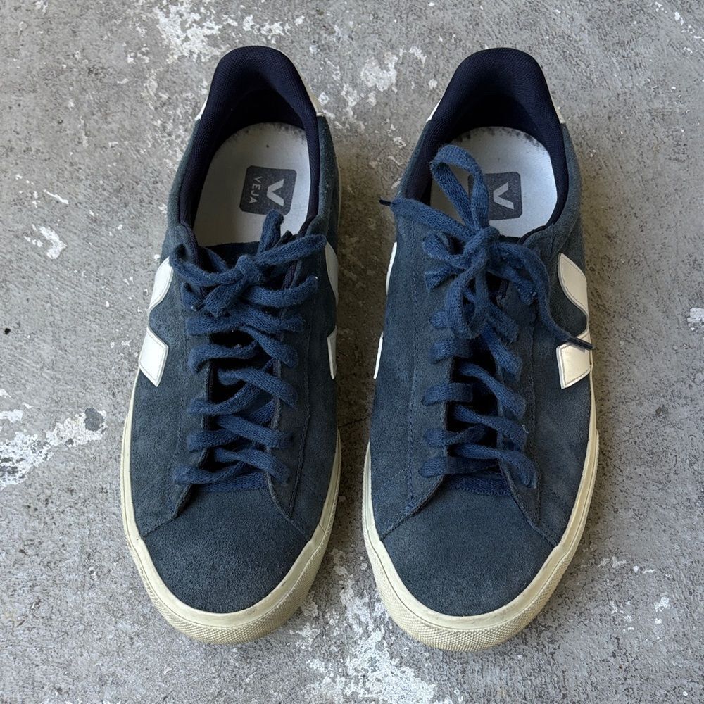 Veja Blue suede low tops